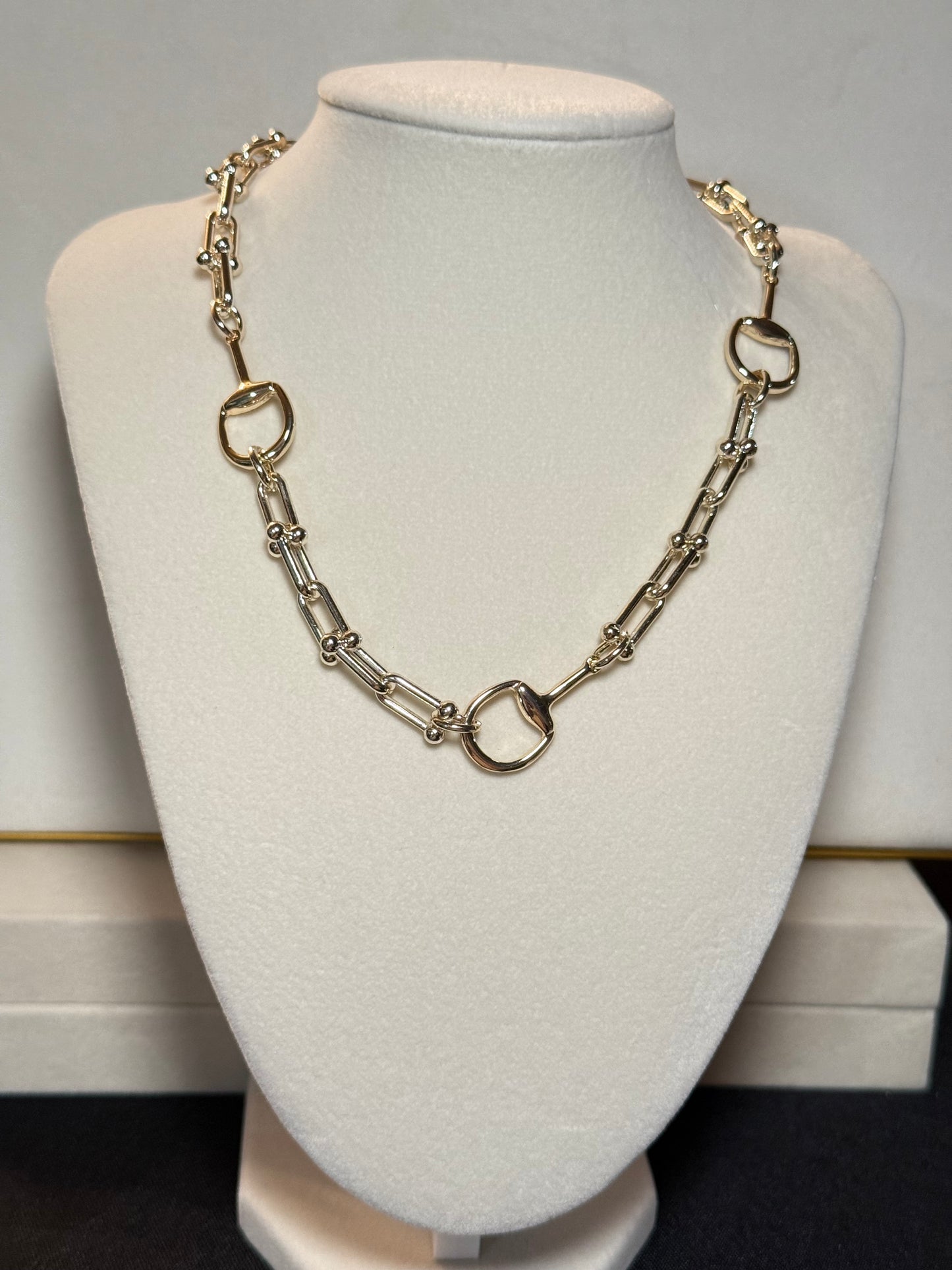 Golden Stirrup Necklace