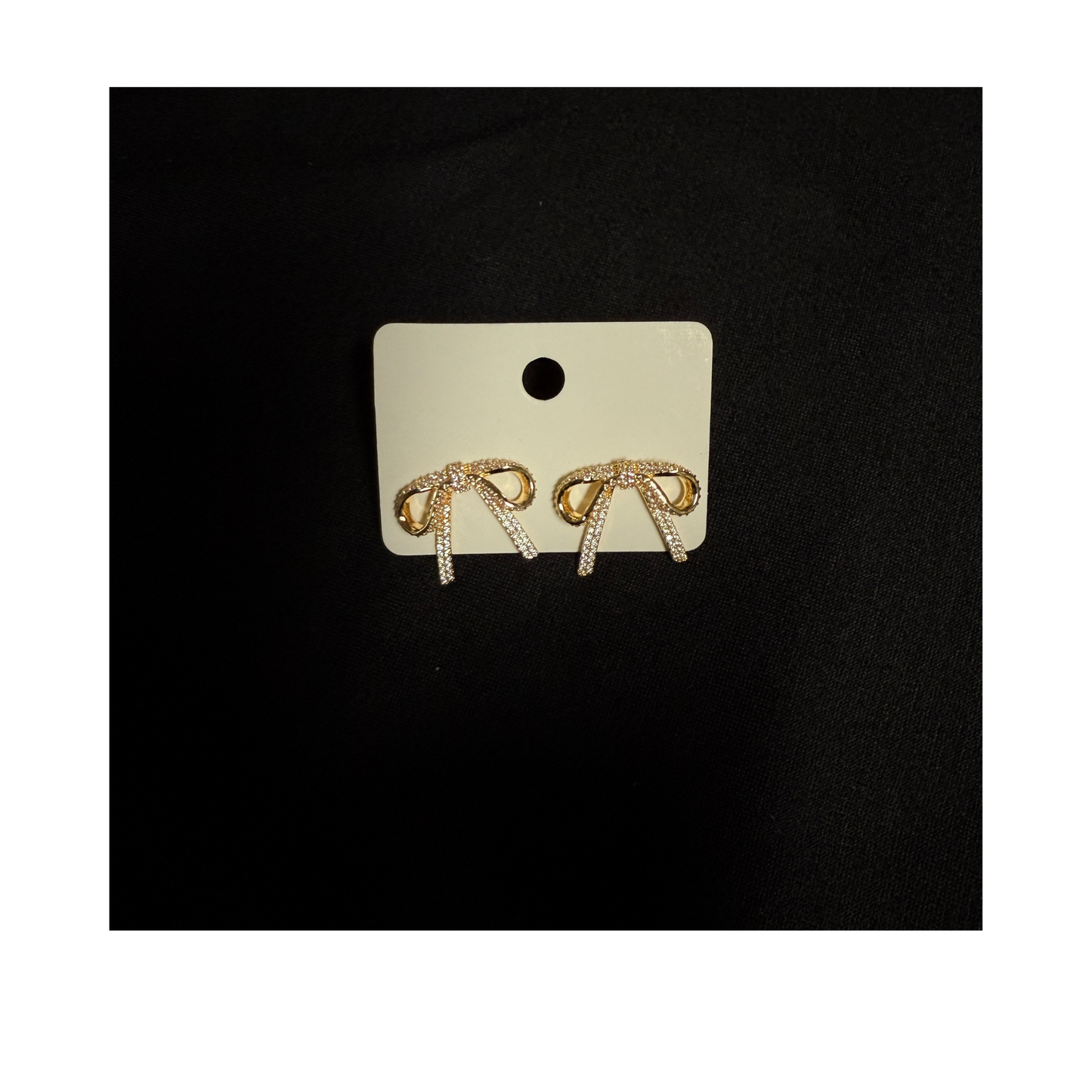 Crystal Bow Stud Earrings