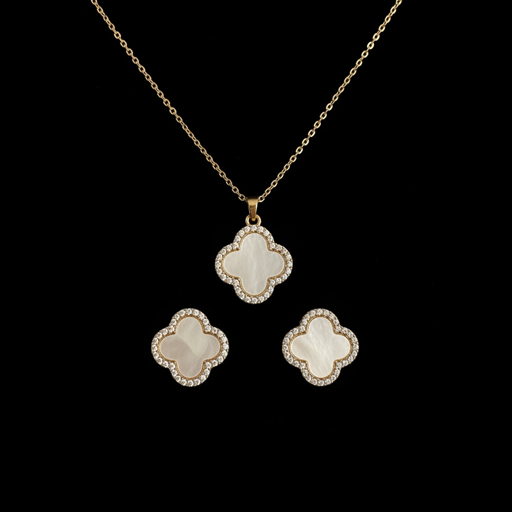 Noir Blossom Necklace Set