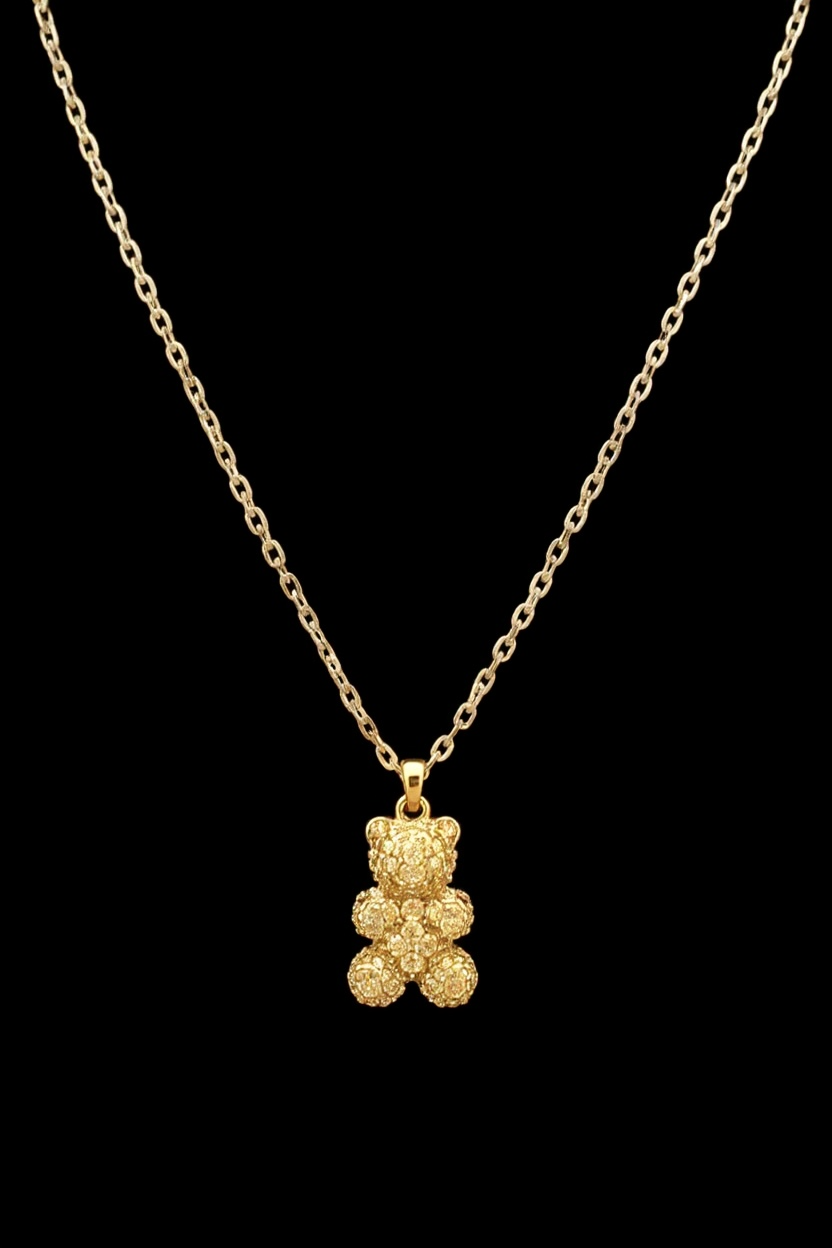 Sparkle Teddy Bear Necklace