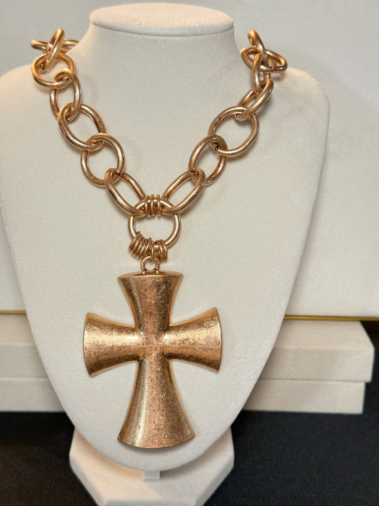 Testimony in Gold Necklace