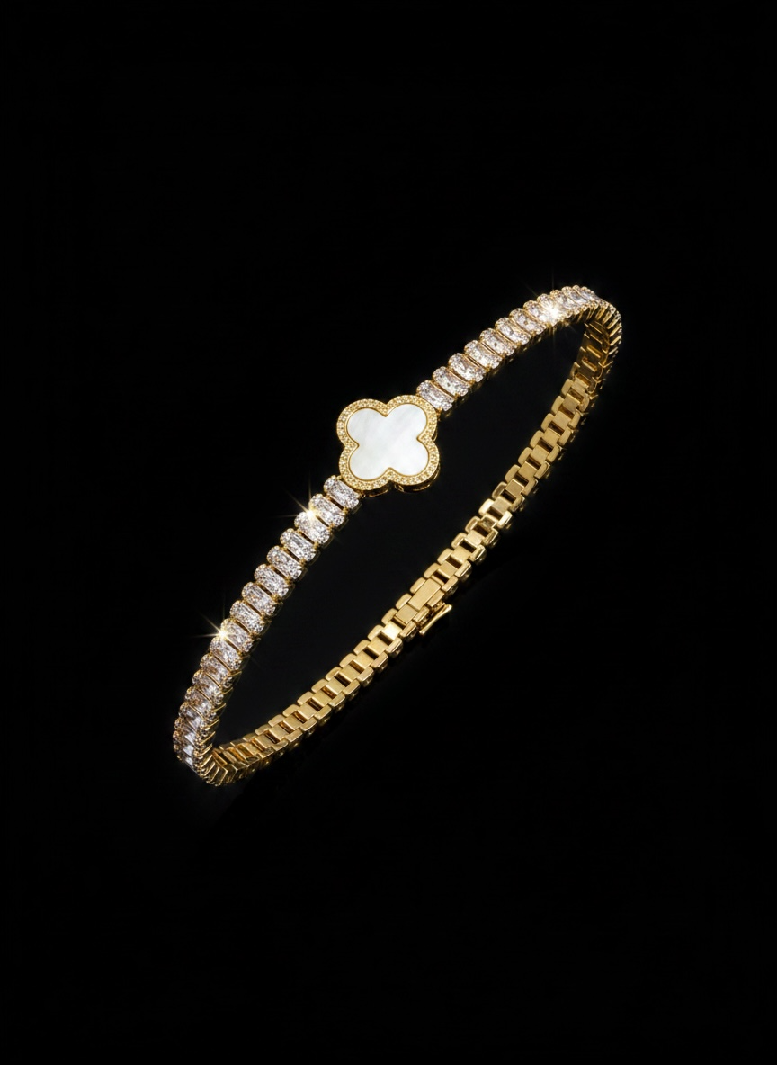 Ivory Bloom Tennis Bracelet