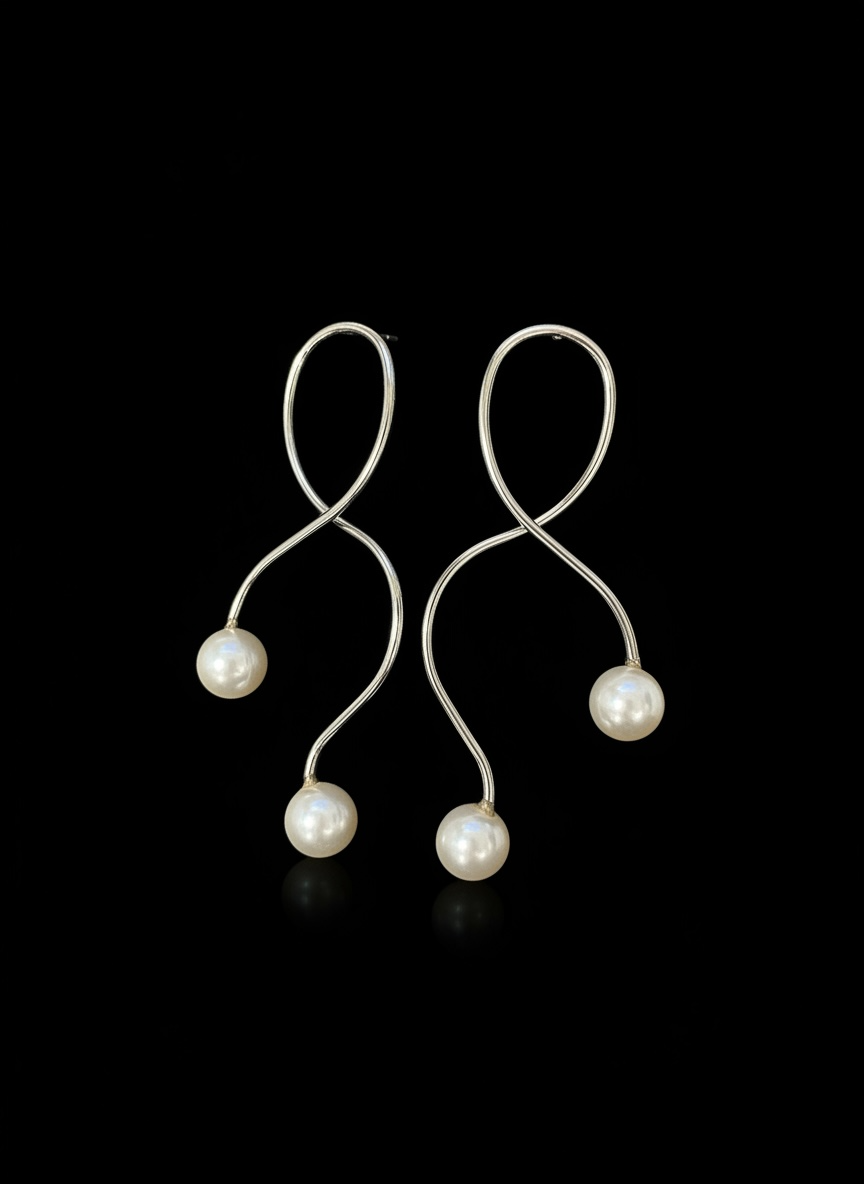 Infinity Pearl Earrings