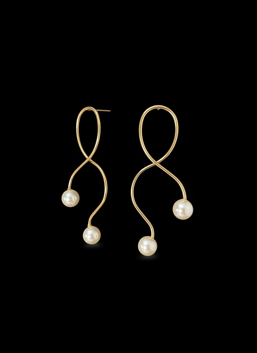 Infinity Pearl Earrings