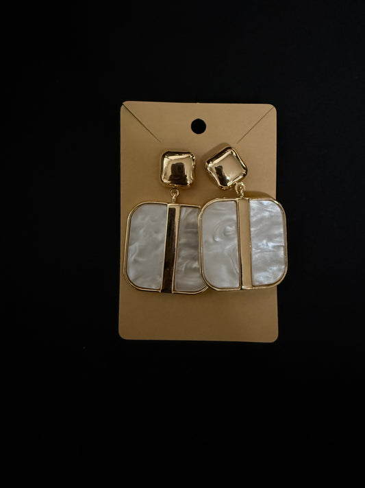 Modern Mother of Pearl Earrings
