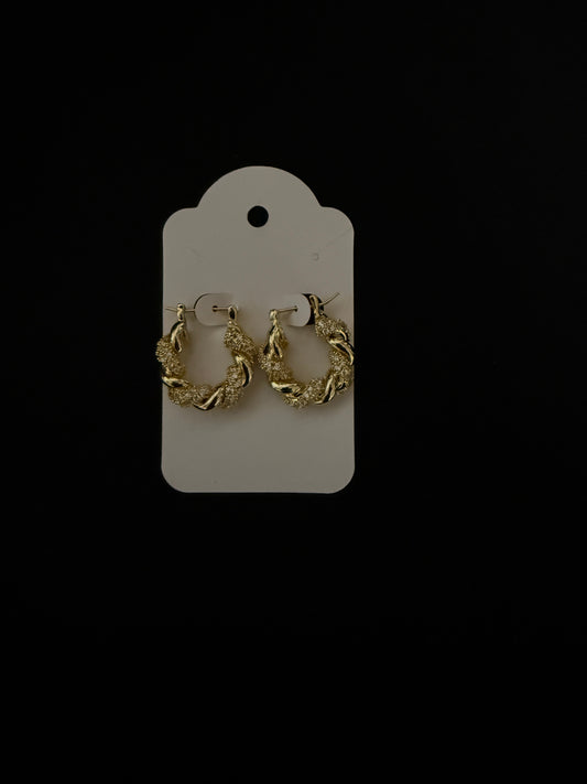 Sparkle Texture Twist Hoops