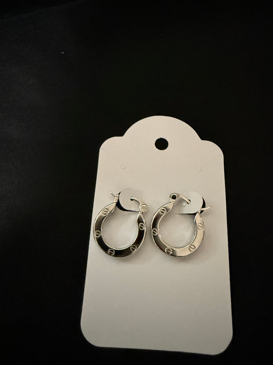 Silver Mini Hoops