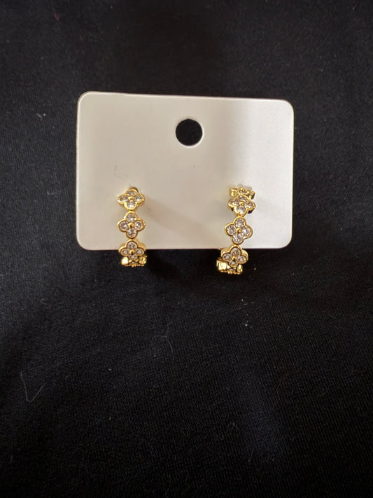 Gilded Bloom Hoops