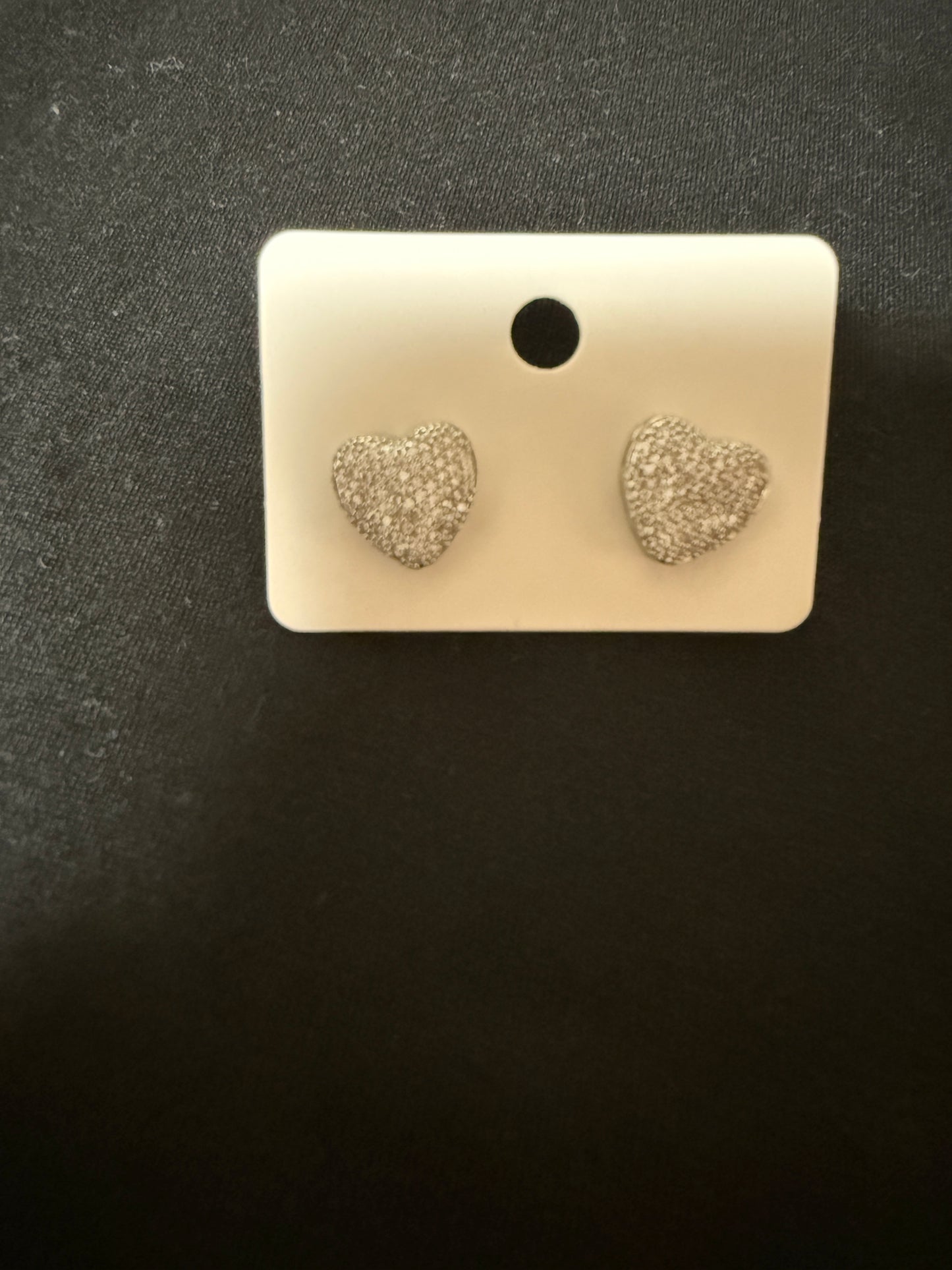 Pavé Heart Studs