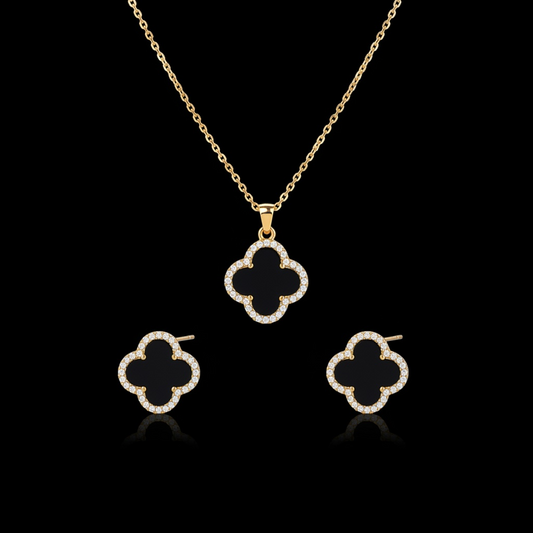 Noir Blossom Necklace Set