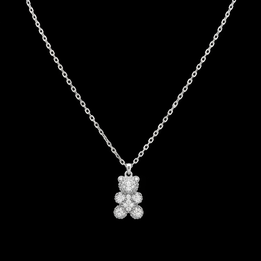 Sparkle Teddy Bear Necklace
