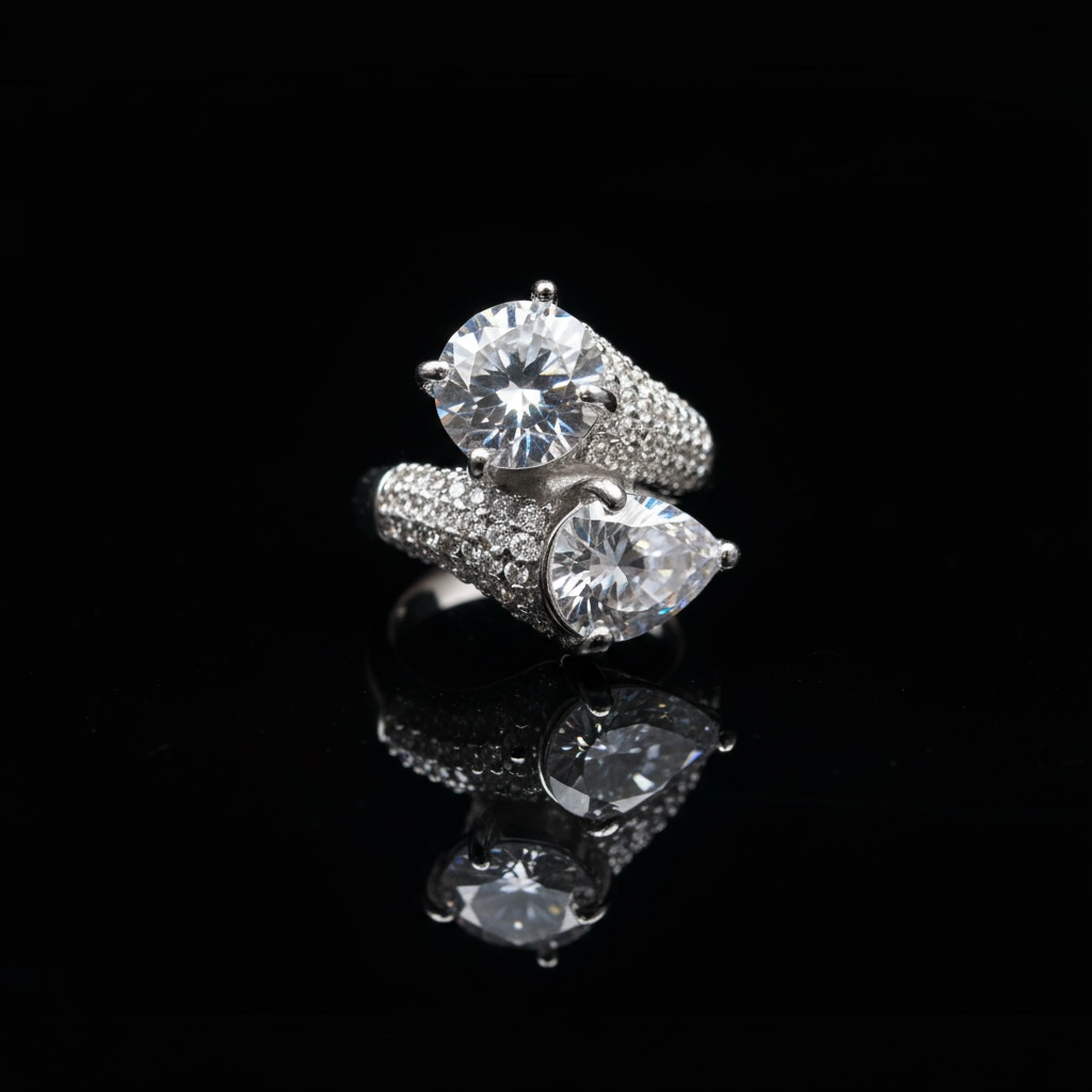 Twisted Pavé Ring