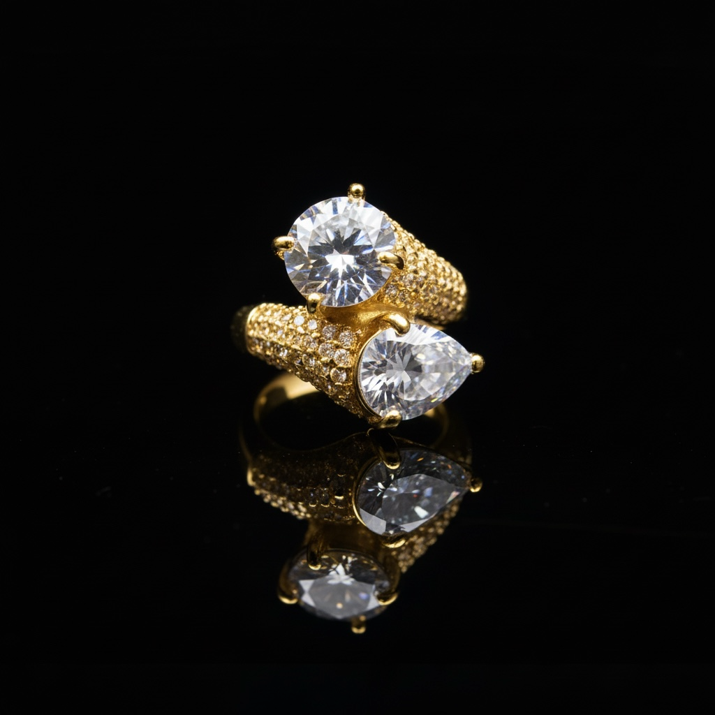Twisted Pavé Ring